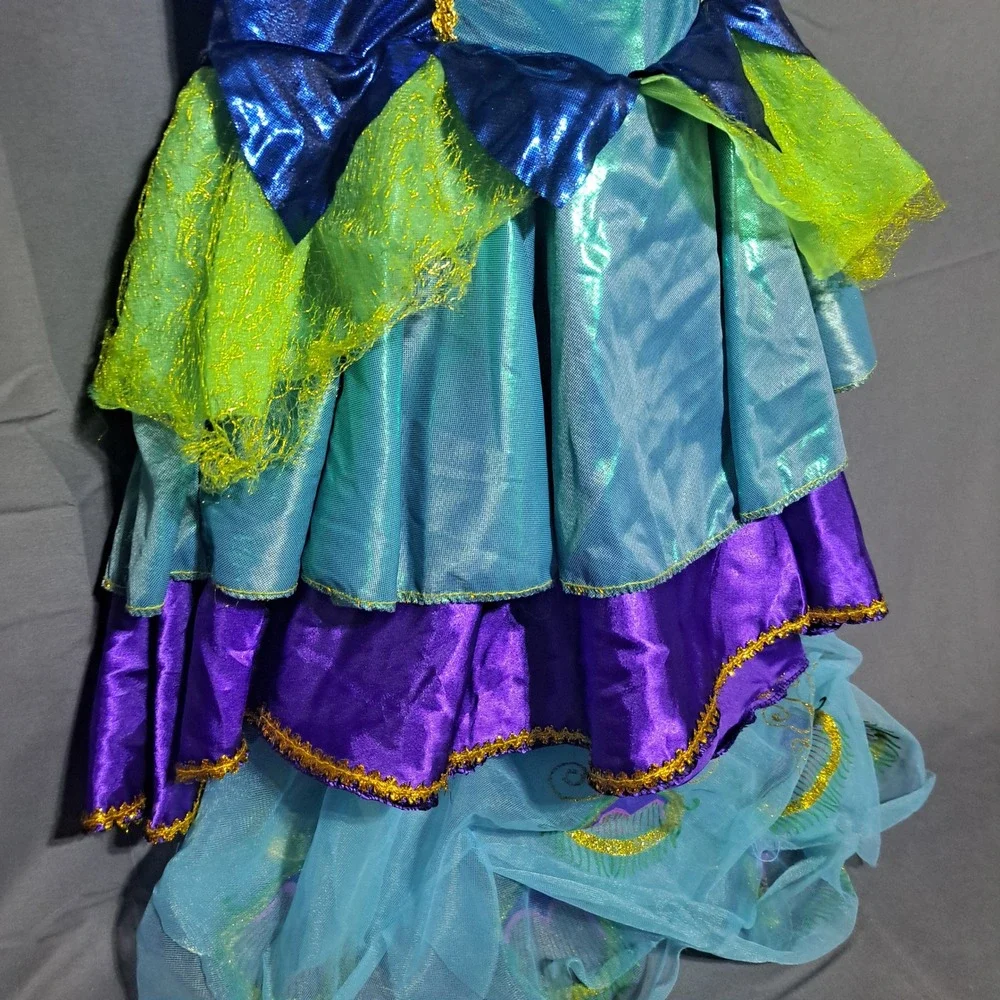 Rubies Peacock Costume Girls MEDIUM Green Blue Purple‎ Tulle Halloween Dress Up